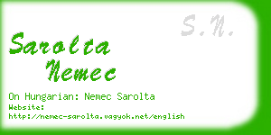 sarolta nemec business card